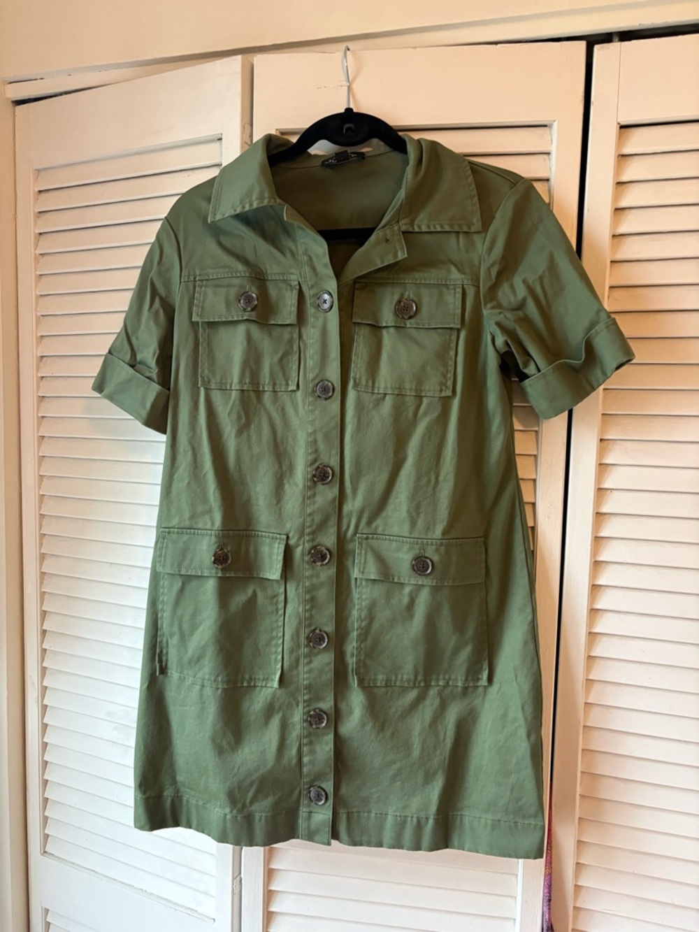 J. Crew Olive Utility Dress
